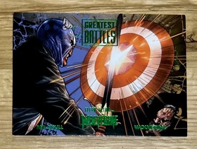 FLEER ULTRA WOLVERINE GREATEST BATTLES GREEN VARIANT MINT CARD! GB-3 RED SKULL - Image 1 of 2