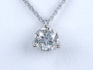 $7,750 Roberto Coin 18K White Gold Cento .72ct Tulip Solitaire Diamond Necklace - Picture 1 of 10