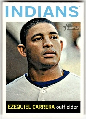 2013 Topps Heritage #362 Ezequiel Carrera Cleveland Indians Baseball - Image 1 of 2