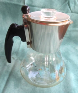 Vintage Glass  Pine Cone Coffee Pot - Picture 1 of 5