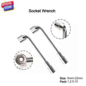 8mm-22mm Metric L Shaped Angled Open Hex 6 point Socket Wrench - Picture 1 of 14