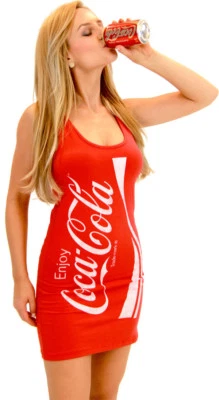 Mujeres Juniors Coca-Cola Túnica Vestido sin mangas Disfraz de Halloween Juegos con disfraces Foto 1 de 4