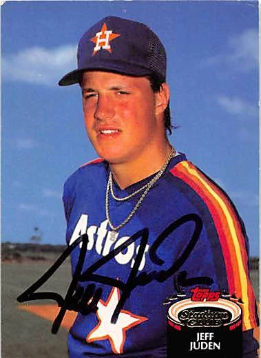 Jeff Juden autographed Baseball Card Houston Astros 1992 Topps Stadium Club #479 - Image 1 of 1