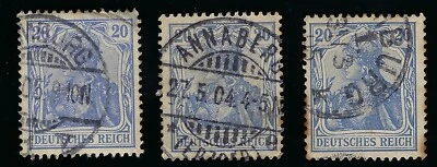 1902 GERMANY  20pf USED STAMPS SCOTT 69 NO WATERMARK - Image 1 of 2