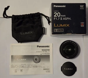 Panasonic Lumix G 20mm F1.7 II ASPH. Black. H-H020A - Picture 1 of 5