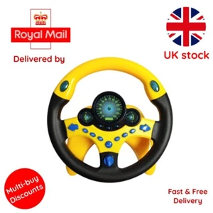 YELLOW BASE Infant Shining Electric Simulation Steering Wheel Toy with Light - Picture 1 of 2