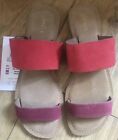 Joules Womens Harlston Two Strap Leather Sandal - Poppy - Uk 7 - RRP 49.95