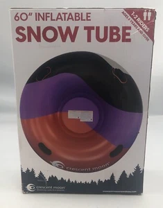 60" Inflatable Snow Tube 1-2 Riders Kids/ Adults To 340lbs Durable 4 Handles  - Picture 1 of 6