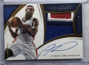 2014-15 Immaculate Premium Patch Auto Andre Drummond /25 Pistons - Picture 1 of 2