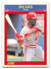 Eric Davis 1990 Score 100 Superstars BASEBALL #95 Cincinnati Reds