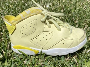 Nike Air Jordan Retro 6 Citron Tint Dynamic Yellow 645127-800 Toddler Size 9C - Picture 1 of 9