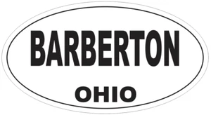 Barberton Ohio Oval Autoaufkleber oder Helmaufkleber D6028 - Bild 1 von 1