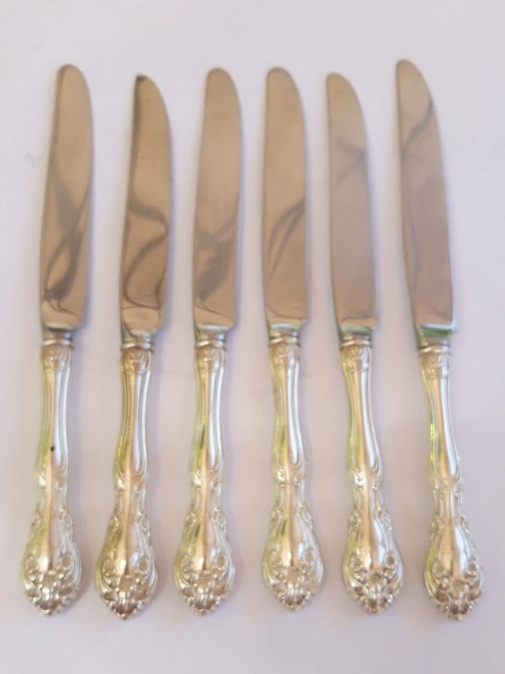 Alvin纯银餐具Chateau玫瑰六刀 — 第 1/3 张图片