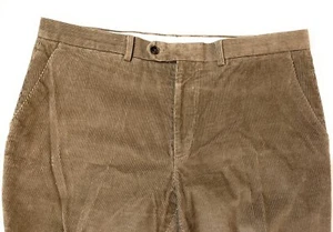 Ralph Lauren Green Label Men's Corduroy Cords Pants 37 x 28 Brown Flat Front - Picture 1 of 6