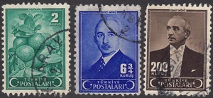 1943 Turkey SC# 900-915 - President Ismet Inönü - 3 Different Stamps - Used - Picture 1 of 2