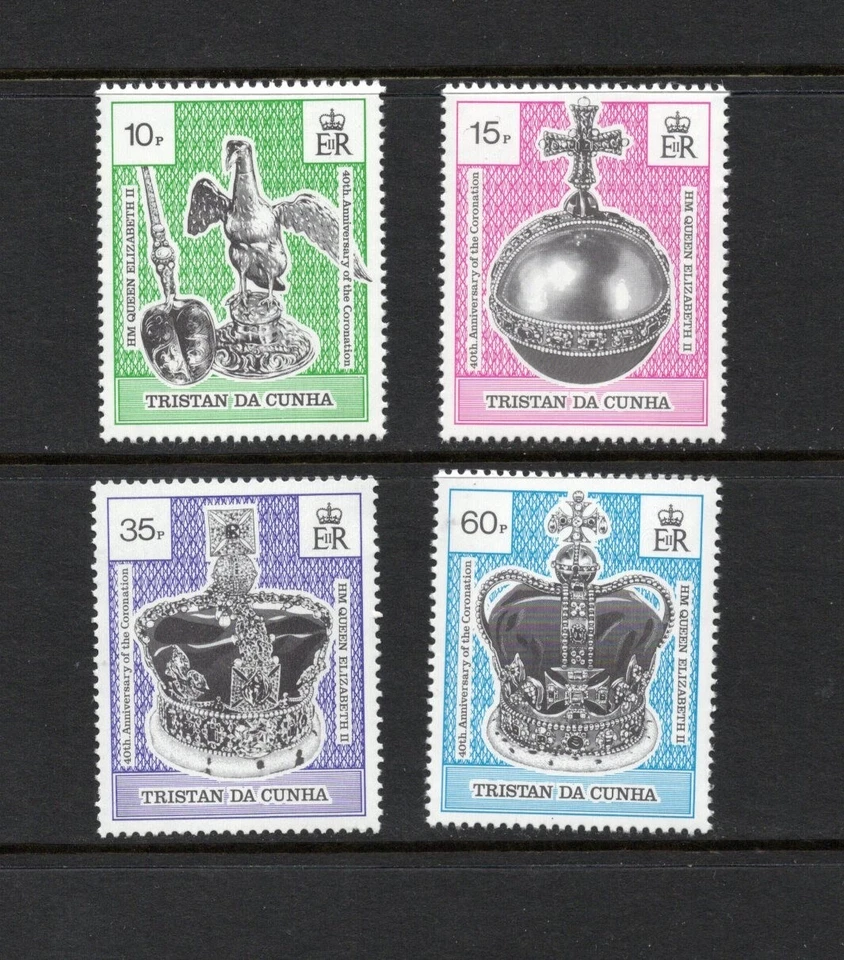 S1363 Tristán Da Cunha 1993 QEII Coronación Aniversario 4v.   MNH Foto 1 de 1