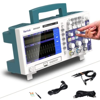 Hantek DSO5202P Digital Oscilloscope Bandwidth 200MHz Sample Rate 1GSa/s 7' - Image 1 of 4