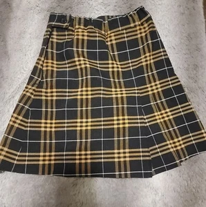 Euc Rifle Girls Youth School Uniform Pleated Skirt/Skort Sz 7 yellow black - Picture 1 of 12