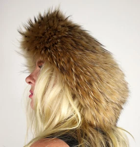 New Tanuki Fur Headband Efurs4less - Picture 1 of 5