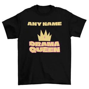 Girls Cute Personalised Gift Idea Drama Queen Slogan T-Shirt Funny With Any Name - Picture 1 of 15