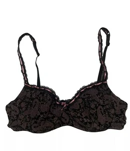 Wolford Body Culture Women’s 34C Black Pink Lace Padded Underwire Bra READ - Picture 1 of 10