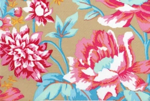 KAFFE FASSETT RUSTIC FLORAL KIWI GP108       22" X WOF     original issue - Picture 1 of 2