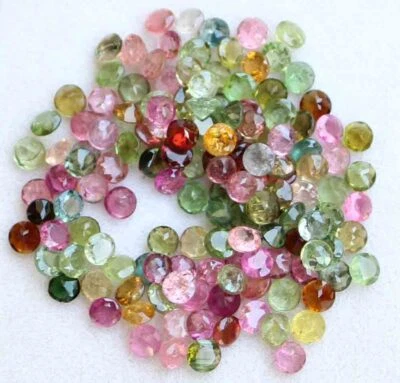 BEAUTIFUL 25.10 Carat 100% NATURAL UNHEATED PINK TOURMALINE ROUND CUT 4 Mm - Image 1 of 3