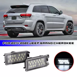 LED Rear License Number Plate Light Lamp For Jeep Grand Cherokee 2014-2020 White - Picture 1 of 5