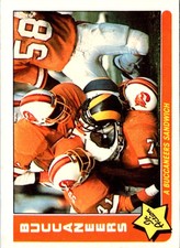 1985 Fleer Team Action A Buccaneers Sandwich (1985 Schedule) Football Card