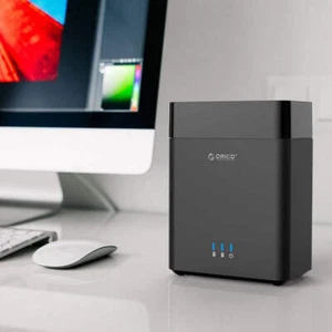 ORICO DS200U3 3.5 inch 2 Bay Magnetic-type USB 3.0 Hard Drive Enclosure with Blu - Afbeelding 1 van 12