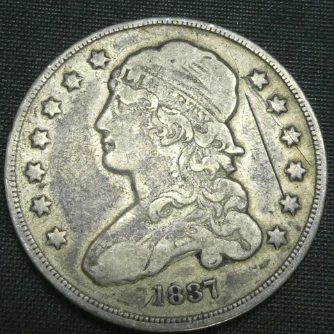 1837 25C Capped Bust Quarter Us Mint Silver Coin Cover
