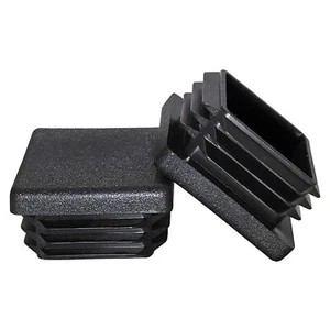 8 sizes Square Plastic End Caps Blanking Plugs Tube/ Box Section Inserts /Black - Picture 1 of 5