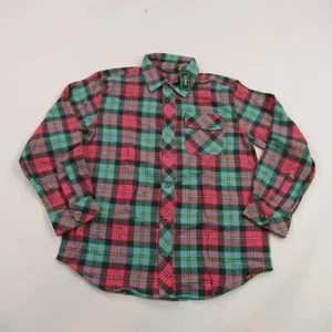 LL Bean Shirt Boys Large Long Sleeve Checks Outdoors Flannel Button Front - Picture 1 of 10