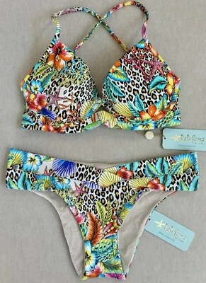 Luli Fama Luli's Jungle Underwired Top & Reversible Bottom, Size XS, NWT - Image 1 of 4