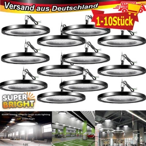 1-10X UFO LED Hallenbeleuchtung Deckenstrahler Werkstattleuchte HighBay Lampe - Bild 1 von 30