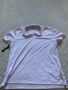 Nike Golf Women Dri-Fit Polka Dot Short Sleeve Polo Shirt Multicolor Size XL