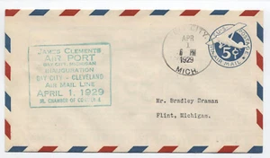 Bay City MI 1929 aeropuerto dedicación cubierta en caché [G.868 - Imagen 1 de 3