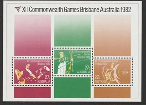 Australia 1892 Mini-sheet XII Commonwealth Games Brisbane  Australia 1982 - Picture 1 of 1