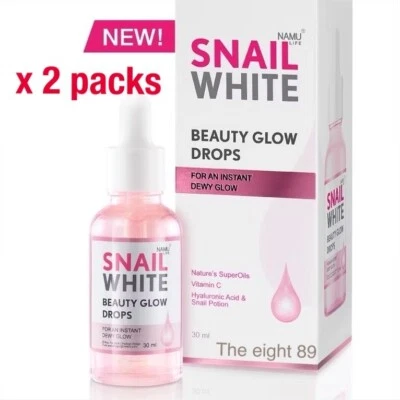 X 2 pacotes SNAILWHITE Namu Life Beauty Glow Drops For An Instant Dewy Glow30ml. - Imagem 1 de 4