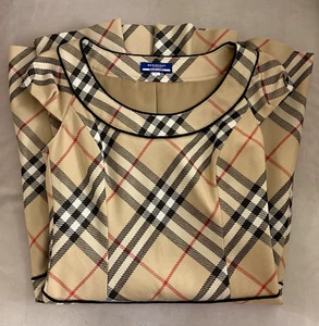 Vestido Burberry Blue Label para mujer manga gorra a cuadros Nova, beige, talla 36, 0, XS - NUEVO - Imagen 1 de 15