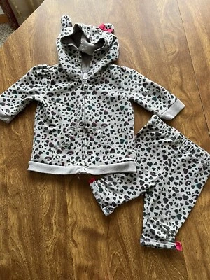 Baby Girl 2pc Outfit Set Circo 3 Months Animal Print Hoodie & Pants EUC - Image 1 of 4