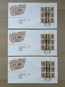 Royal Mail First Day Covers 1988 FT 100 Financial Times FDC’s x3 - Picture 1 of 5