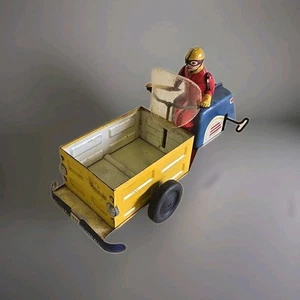 Vintage Early Nylint Toys Rockford IL Deliver-All 1000 Tin Wind Up Motorcycle - Picture 1 of 16