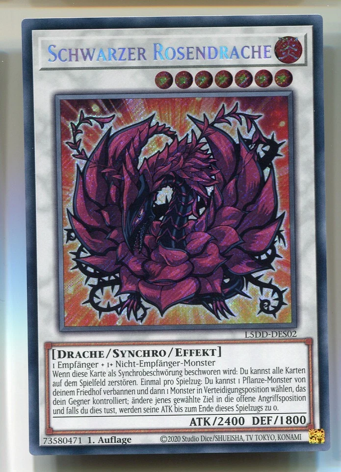 Yu-Gi-Oh! Schwarzer Rosendrache Secret Rare L5DD-DES02 - Bild 1 von 1