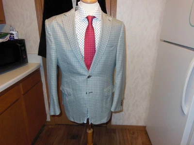 Recent Ermenegildo Zegna Couture 2 BTN Green/Brown  Wool Blazer 44R - image 1 of 4