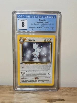 CGC 8 Togetic Holo Neo Genesis 1st Edition 16/111 Pokemon cards PSA BGS  - Image 1 of 2
