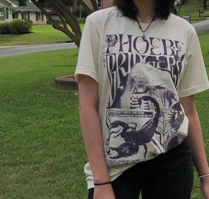 Camicia vintage Phoebe Bridgers Reunion Tour manica corta colore sabbia KV37849 - Foto 1 di 2