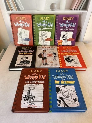 Diary of a Wimpy Kid Book Lot of 8 Jeff Kinney L.N. Hardcover (485) Foto 1 de 4