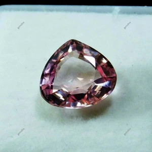 Anillo de 8 quilates de zafiro natural CERTIFICADO piedras preciosas sueltas Padparadscha corte pera tamaño - Imagen 1 de 9