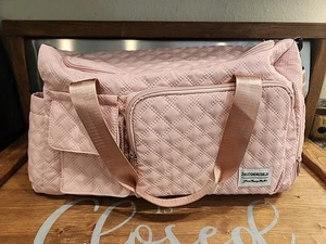 Sport Sporttasche groß gesteppt Reisetasche mit Schuhfach rosa - Bild 1 von 7
